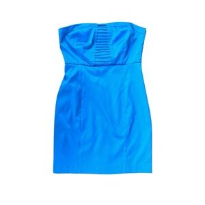 Kensie Dresses Strapless Sweatheart Neck Mini Cocktail Dress Bodycon Blue NWT 4
